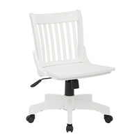 OSPHF Chaise de banquier de luxe sans accoudoirs, blanc  -Fini blanc