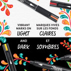 Marqueurs créatifs Sharpie - acryliques à base d’eau, pointe pinceau - couleurs assorties - paquet de 2-2 marqueurs à base d’eau et à pointe pinceau, de couleurs assorties