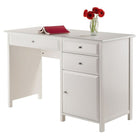 Winsome - Bureau d'écriture Delta, blanc (10147)-Dimensions (po) : 30,7 haut. x 47,2 lar. x 20,2 prof.