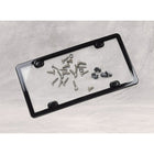 WeatherTech Cadre et couvre-plaque ClearCover pour plaque d'immatriculation, acier inox brossé-Convient à la plupart des plaques d'immatriculation de voiture/camion standard