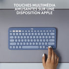 Logitech - K380 Clavier Bluetooth multi-appareils pour Mac - Myrtille-Tapez sur n'importe quoi : Ce clavier portable iOS se connecte à tout appareil sans fil Bluetooth et prise en charge de claviers externes, disposition spécifique à Apple pour macOS, iOS et iPadOS