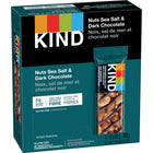 Barres à grignoter au chocolat noir, aux noix et au sel de mer KIND, 40 g, paquet de 12-Seulement 5 g de sucre par barre