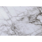 Monarch Specialties - 3772 Table D'Appoint - 25 po H/Marbre Blanc/Metal Argent-Le dessus rectangulaire est fini en faux marbre blanc, dans un metal gris robuste pour un look epure et contemporain