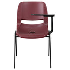 Flash Furniture – Chaise coquille ergonomique avec tablette rabattable à gauche, bourgogne (RUTEO1BYLTAB)-Chaise à accoudoir-tablette