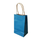 Wamaco - Sacs de magasinage Kraft couleur, 5,25 x 3,5 x 8,25 (po), bleu, paquet de 100-Sacs de magasinage Kraft couleur