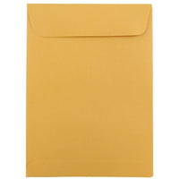 JAM Paper Enveloppes à ouverture au sommet et rabat droit gommé, 5 1/2 x 7 1/2 po, brun kraft, 1000 par paquet-Brun kraft