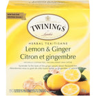 Twinings – Sachets de tisane Citron & Gingembre, paq./50-Tisane (sans caféine)