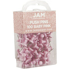 JAM Paper – Punaises, rose pâle, 3 paquets de 100, total de 300 (222419048g)-Fini : lisse