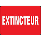 Accuform Signs - Enseigne « Extincteur », 10po x 7po, Vinyle, Français-Type d'affichage Adhésif