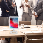 ShoppingAll - Support de Tablette Réglable Long - Blanc-Découpes spéciales sur le support et le fond de la base pour loger les cordons d'alimentation