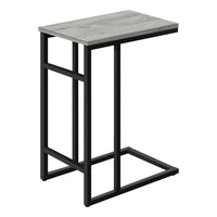 Monarch Specialties - 2171 Table D'Appoint - 24 po H/Gris/Metal Noir-Pour plus de modernite dans votre salon, salle familiale, bureau ou chambre a coucher, cette elegante table d'appoint en metal noir atteindra vos attentes