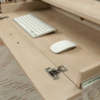 Sauder 66"W La Collection Whitaker Point Bureau Ministre - Finition Natural Maple-   Étagère réglable derrière la porte pour accueillir des articles de différentes hauteurs
