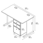 Bush Business Furniture - Bureau 48 po avec classeur mobile Cubix de, cerisier Hansen/galaxie-Conforme aux normes de qualité ANSI/BIFMA en matière de sécurité et de performance