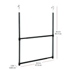 Oceanstar – Tringle d'armoire réglable portable à 2 niveaux, noir-2 tringles horizontales expansibles et réglables en hauteur