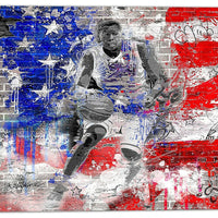 Designart – Art de rue sur toile, basketball américain (PT3635-30-30)-Impression