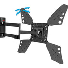 Support mural long pour TV écran plat/incurvé, repli, rotation, pivot et inclinaison, télés de 32 po à 70 po/81 cm à 178 cm-Long, 4 positions (repli, rotation, pivot, inclinaison)