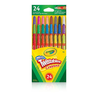 Crayola Mini crayons de cire Twistables, couleurs variées - paquet de 12-24 mini crayons à rotation