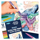 Crayola - Marqueurs Doodle Markers à pointe ultra fine - Paquet de 12 -7