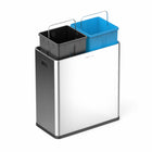 Step N' Sort - Capteur de mouvement poubelle à 2-compartiments et bac de recyclage avec bacs intérieurs amovibles - 60L-Le capteur comprend un compte à rebours avec un indicateur de faible autonomie de la batterie