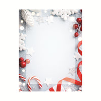 Geographics - Papeterie à Bordure Cadre de Noël 8,5 x 11po, paquet de 70-8,5 x 11po