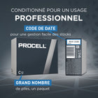 Duracell - Piles alcalines C Procell - paquet de 12-Températures de fonctionnement entre -4F (-20C) et 129.2F (54C)