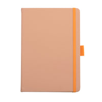 Ordinateur portable à couverture rigide General Supply Goods + Co PU - Orange-256 feuilles, 7,9 po x 5,5 po