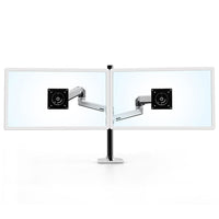 Ergotron – Bras LX bi-écrans superposés 45-549-026, long poteau, aluminum poli-Bras LX bi-écrans superposés, long poteau