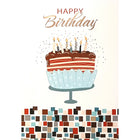 MILLBROOK - Carte de souhaits Enveloppes - 5-3/8 po L x 7-3/4 po H - Carres multicolores - Paquet de 18-Cartes de qualite style boutique