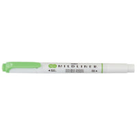 Zebra – Surligneur double pointe style stylo Mildliner, vert doux-Double pointe : biseautée, pastille