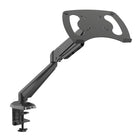 ShoppingAll - Support pour ordinateur portable entièrement réglable avec ressort à gaz, Noir-L'écran peut pivoter librement sur 180°, s'incliner sur 145° (45° sur le plateau de l'ordinateur portable) et pivoter sur 365°. Le bras peut s'étendre jusqu'à 16,5" pour un réglage flexible.