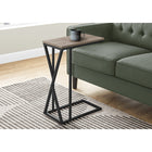 Monarch Specialties - 3249 Table D'Appoint - 25 po H/Taupe Fonce/Metal Noir-Dimensions du produit: 25,25 po H x 10,25 po L x 18,25 po L