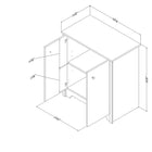 South Shore – Petite armoire de rangement à 2 portes, collection Vito, noir (10329)-Montage complet requis par deux adultes (outils non inclus)