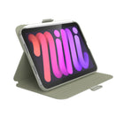 Speck - Coque Balance Foilio avec Microban pour iPad Mini (2021) - Vert Velours/Vert Mousse De Chêne-La fermeture sécurisée à loquet maintient votre tablette en place