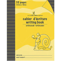 Louis Garneau - Cahiers d'écriture avec interlignes, 9 1/4 po x 7 1/4 po, 32 pages, jaune, paq./48-Cahiers d'écriture avec interlignes, couverture laminée et papier épais