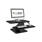 Posidesk – Bureau assis-debout POS1210BK avec réglage de la hauteur à une touche, 25 po, noir-Espace bien géré pour le dessus et le dessous du bureau