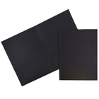 JAM PaperMD – Chemises de présentation avec deux pochettes, lin noir, 50/paquet-Chemises en papier cartonné en lin noir