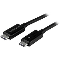 StarTech.com - Câble Thunderbolt à 3 ports USB de type C (20 Gb/s), 1 m, compatible avec ports USB, DisplayPort et Thunderbolt-Offre 2 fois la vitesse de transfert de données de n’importe quel autre type de câble, active la vidéo 4K 60Hz et alimente vos périphériques à l’aide d’un seul câble