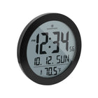 Marathon Watch - Horloge murale numérique ronde de 10 pouces avec date et température intérieure - Noir-Plusieurs modes d'affichage: affiche l'heure au format 12 ou 24 heures avec affichage de la température intérieure en degrés Celsius ou Fahrenheit.