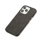 General Supply Goods + Co Vegan Leather Case for iPhone 13/13 Pro - Charcoal-Cuir végétal doux