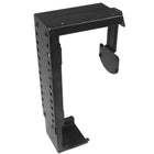 AnthroDesk – Support réglable pour tour d'ordinateur, à montage sous un bureau-SOUS MONTAGE EN SURFACE: se visse solidement sur le dessus de la table de bureau
