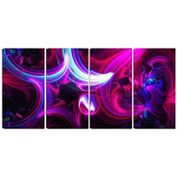 Designart – Art abstrait imprimé sur toile, brume violette, 4 panneaux (PT3009-271)-Impression