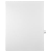 Markmaker - Intercalaires imprimes Legal, Blanc, 1/15th coupe, format lettre, sans trous, 25 tabs/PQT, 5 PQT/Boite, Numero 130-Intercalaires imprimes Legal
