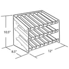 Azar Displays – Présentoir de cosmétiques, 12 larg. x 10,5 haut. x 8 prof. (po), 24 compartiments (222683)-Fabriqué en acrylique moulé