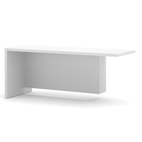 Pro-Linea – Table retour, blanc-Construction de 1,5 po de calibre commercial avec surfaces au fini en mélamine résistant aux égratignures, aux taches et à l’usure. Rebord épais en PVC de luxe. Respecte ou dépasse les normes de performance ANSI/BIFMA.