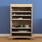 Flash Furniture - Chariot de rangement pour panneaux d'accessoires muraux STEAM Bright Beginnings de qualite commerciale,en bois-Assemblage rapide et facile avec les materiaux inclus
