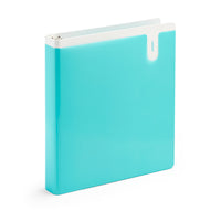 Poppin - Reliure 1" - Aqua-Poches translucides à l'avant et à l'arrière pour garder les choses en sécurité