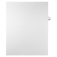 Markmaker - Intercalaires imprimes Legal, Blanc, 1/25th coupe, format lettre, sans trous, 25 tabs/PQT, 5 PQT/Boite, Numero 108-Intercalaires imprimes Legal