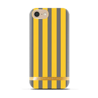 Richmond and Finch - Étui satiné classique pour iPhone 5/5s/SE, rayures moutarde (IP5-095)-Fini mat soyeux