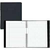 BluelineMD – Agenda NotePro, lignage large et quadrillage, 7 3/5 x 9 1/2 po, noir, 192 pages-Offre deux types d’interlignes; lignage large sur le côté gauche; quadrillage sur le côté droit