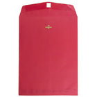 JAM Paper - Enveloppes recyclées colourées 9 x 12 avec fermeture à fermoir - Rouge recyclé - Paquet de 50-Enveloppe de catalogue rouge de Noël avec fermoir